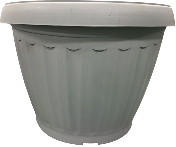 19.5 Cascade Urn Grey - 8 per case - Decorative Planters